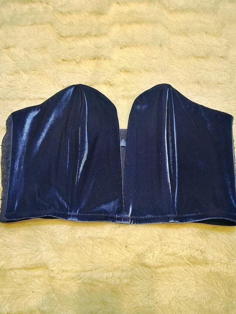 Victoria's Secret Blue Velvet Corset Top